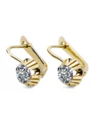  Vintage Cyrkónia 14k žlté zlato vec027y